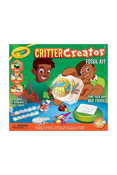 Crayola Creature Maker Set - Fossil Kit, Metallic Clay Art Kit with Paints & Fossil Molds, STEM, Age
