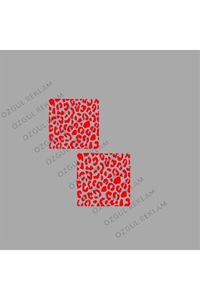 ÖZGÜL REKLAM 2 Adet Leopar Desenli sticker Araba sticker Araç Sticker / Motor...