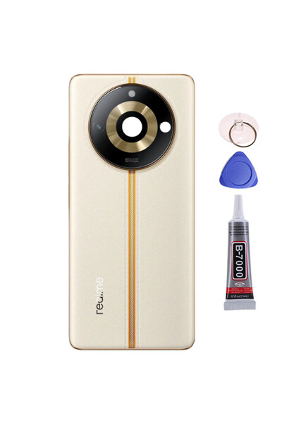 Yedcom Realme 11 Pro Plus Gold Arka Kapak Batarya Kapağı Pil Kapağı Yapışkan ...
