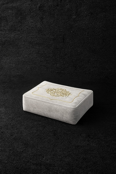 Teksev حقيبة لورا المخملية المطرزة بالذهب متوسطة الحجم (40×40×20 سم) حقيبة هد...