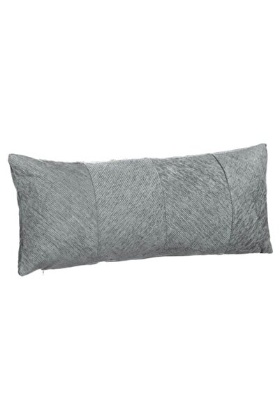 AB HOMES Winter Decorative Pillow, Chenille Gray, Striped, 70x30 cm