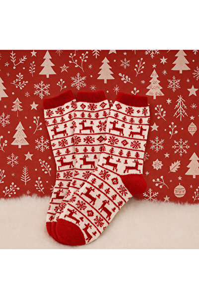 alpaca foot tech 4lü PAKET KIŞLIK YILBAŞI ÇORABI