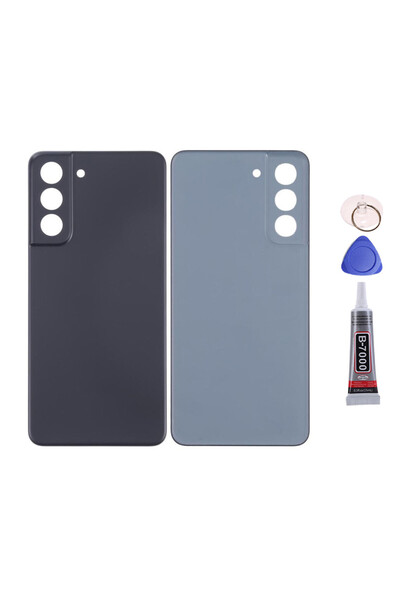 Yedcom Samsung S21 FE Siyah Uyumlu Arka Pil Kapağı Batarya Kapağı 15ML Yapışk...