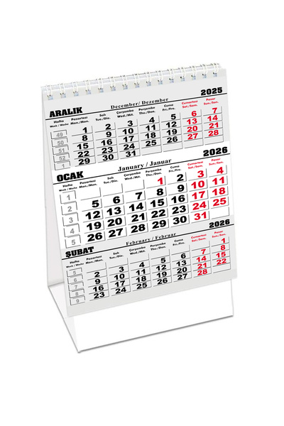 Cucik 2026 Denizci Üçgen Masa Takvimi