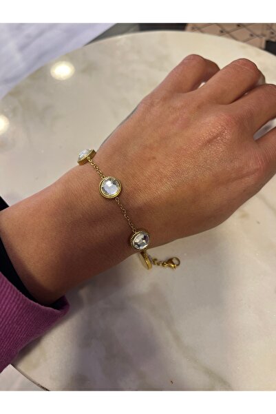 gozdeasutayaccessory سوار من الفولاذ بالحجارة