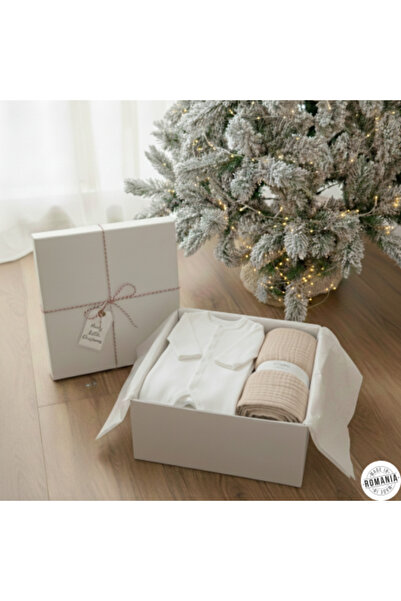 OEM Set cadou de catifea pentru răsfăț - Alb-Bej