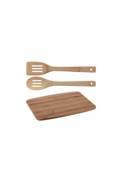 Koopman International Set 3 piese, lingură, furculiță de salată, tocător Koop...