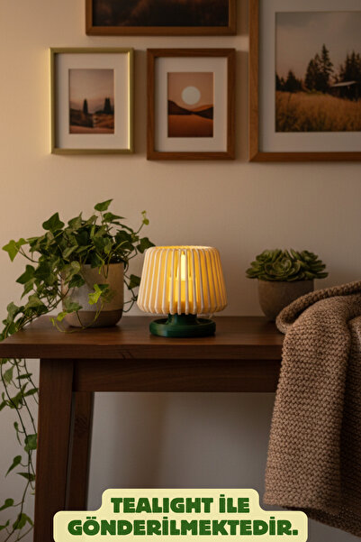 CharmFancy Lumoi Studio - Dekoratif Mini Abajur ve LED Tealight Mum Seti - Co...