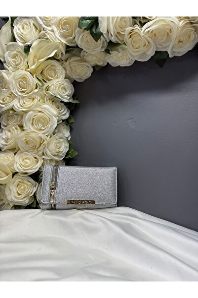 MİOSSA Women's Silver Glitter Wallet