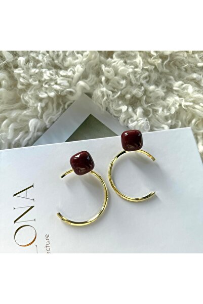 Alice İsstanbul Burgundy Gemma Earrings