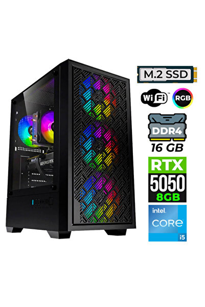 XASER BladeX90 Intel I5 12400F 16GB Ram 512GB M.2 NVMe SSD 8GB RTX5050 Oyuncu...