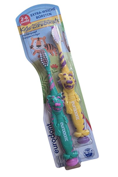 EURO Set 2 periute de dinti pentru copii, varsta 2-6 ani Eurodent