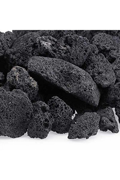 canlipetshop Akvaryum Lav Kayası 20 Adet 3-5 Cm Siyah Dekor Taşı