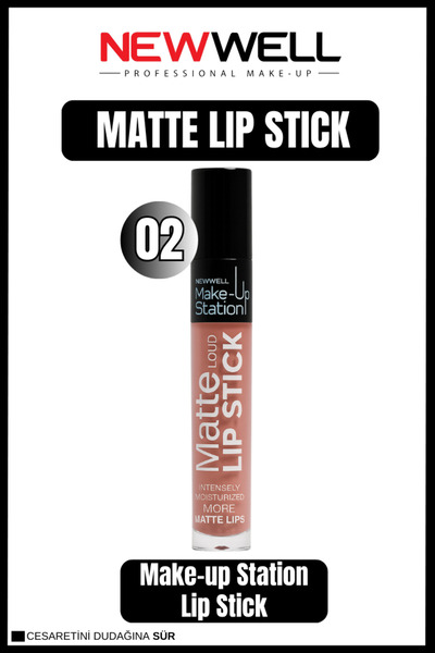 New Well Newwell Make-up Station Matte Liquid Lip Stick 02