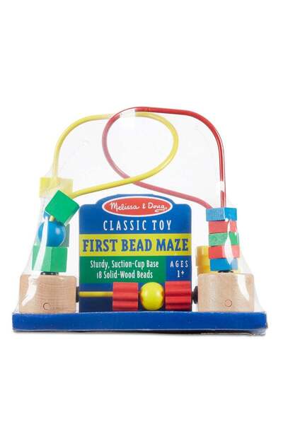 Melissa & Doug First Bead Maze - Wooden Educational Bead Maze Toy for Babies & Toddlers