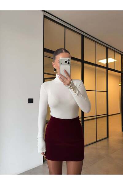 BB Bensu Buyruk Bluză cu guler înalt și mâneci cu clapetă