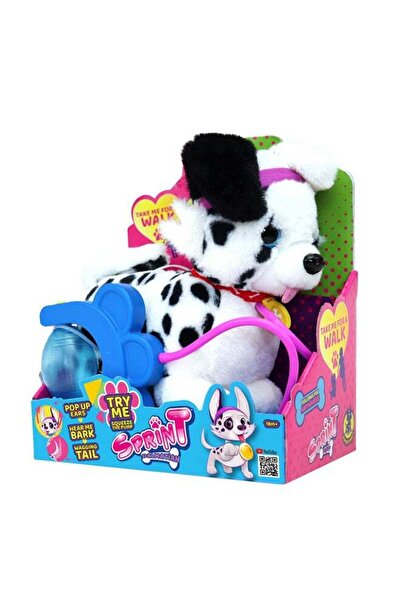 Eolo جرو سبرينت - دمية قطيفة قابلة للسحب مع أصوات، آذان وذيل منبثقان (دلماسي)