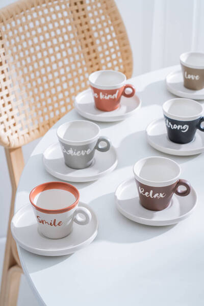 ACAR Ruby 6-Person Coffee Cup Set - 100 ml