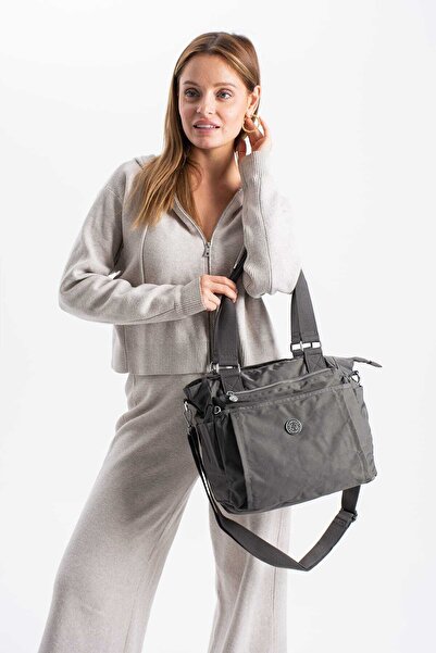 Sanmorris Kadın 4 Bölmeli Suya Dayanıklı Saten Kumaş Çapraz Ve Omuz Askısı