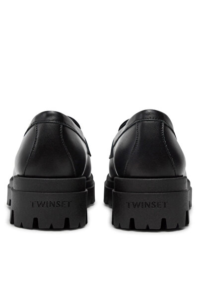 TWINSET mocasini femei Nero 00006 Mocassino 242GCJ024