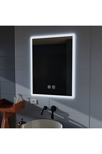 ALC-Shop Oglinda LED Rentagulara, 60x80cm, Touch VENERA , Sistem Dezaburire,Dimabila