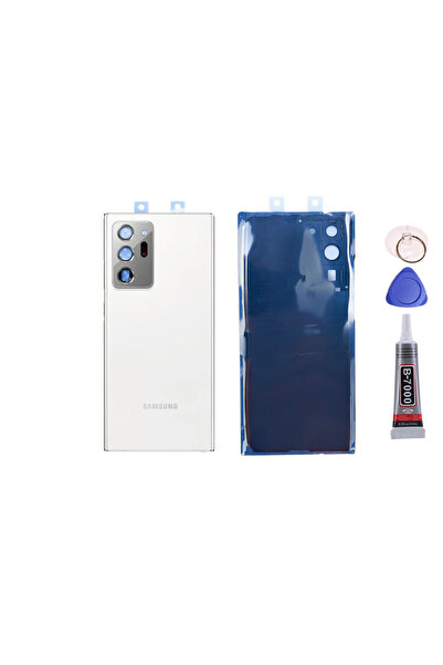 Yedcom Samsung NOTE 20 ULTRA KAMERA CAMLI Beyaz Uyumlu Arka Pil Kapağı Batary...