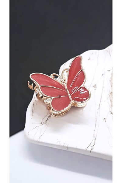 Serenity مشبك معدني مطلي بالمينا على شكل فراشة