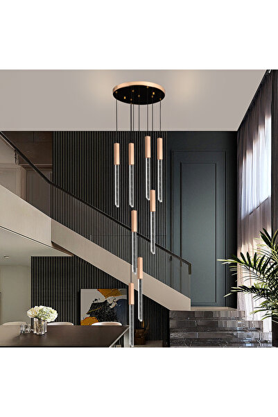 ALC-Shop Candelabru Cristal LED 22W, Lumina Calda/Neutra/Rece, Diametru 25cm Auriu CM511/H150XW35