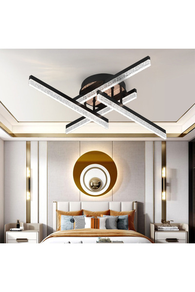 ALC-Shop LED Chandelier with Remote Control LT179/4BK, 35W, 4 Elements, Cold/...