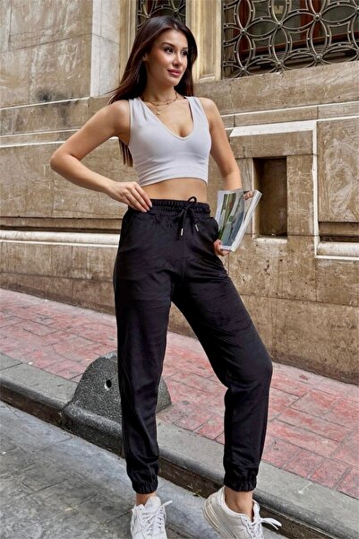 BİRBEYSTORE Γυναικεία πιτζάμα χειμερινή βελούδινη υφασμάτινη μέση, ελαστικός ...