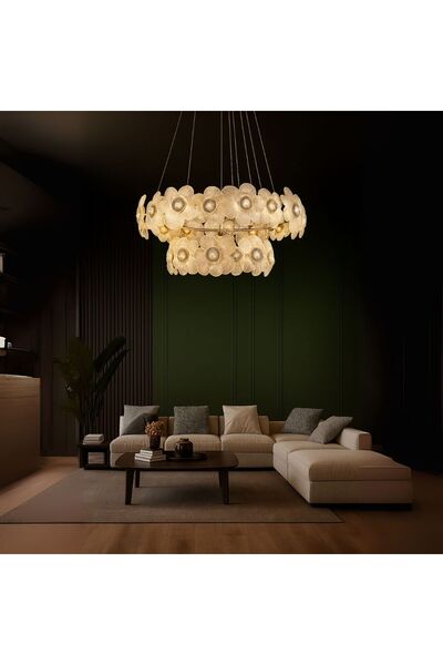 iTin Cadenza Largo Crystal Chandelier, Diameter 76 cm, 132W, 3000K4000K6000K,...