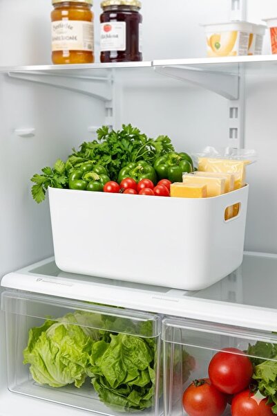 VİALEX 3.5 Lt Dolap İçi Buzdolabı Düzenleyici Banyo Mutfak Organizeri BEYAZ