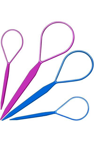 Teenitor زوجان من أدوات تصفيف الشعر على شكل ذيل حصان، إكسسوارات ضفائر الشعر، ...