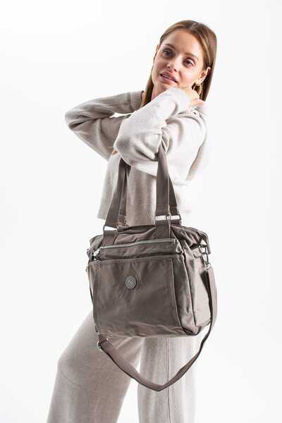 Sanmorris Kadın 4 Bölmeli Suya Dayanıklı Saten Kumaş Çapraz Ve Omuz Askısı