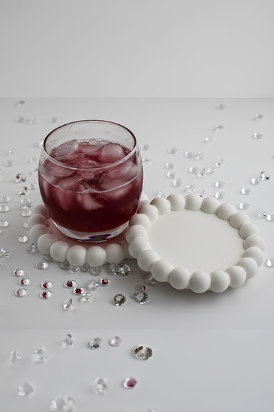 betonmall Handmade Concrete Bubble Coaster Set of 2 |   Mug, Cup Coaster Modern Minimalist Home Decor