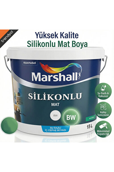 Marshall Silikonlu Mat Boya - Yüksek Örtücülük & Silinebilir