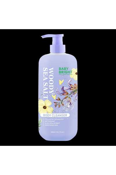 BABY BRIGH غسول الجسم بملح البحر الخشبي من بيبي برايت 450 مل