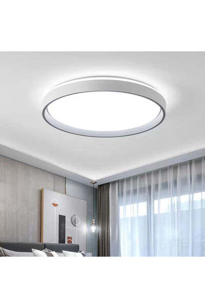 ALC-Shop Φωτιστικό οροφής LED PL102/500GY, 51W, Διάμετρος 49cm, Θερμό/Ψυχρό/Ουδέτερο φως, Λευκό