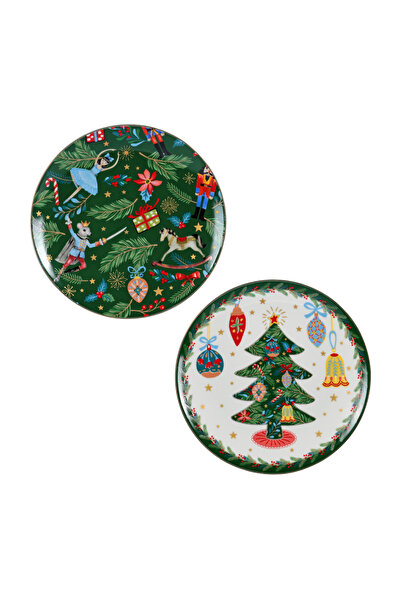 Lucky Art Jollina Bone 20cm 2 Piece Plate Set