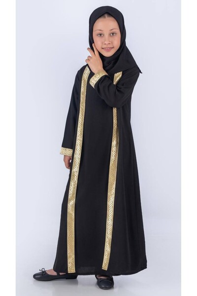 renkli diyar Girls' Prayer Dress with Scarf