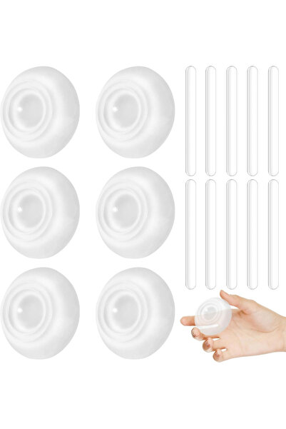 OEM Αυτοκόλλητα Προστατευτικά Τοίχου για Λαβές Πόρτας, Διαφανή, Σετ 16 Τεμαχίων