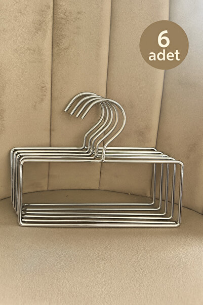 LİORA HOME 6 adet gümüş metal askı şal kravat eşarp havlu aksesuar düzenleyic...