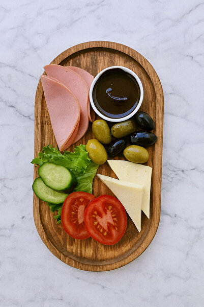 Onouqo Oval Long Wooden Presentation Plate – Rustic Natural Wood Serving 34X16