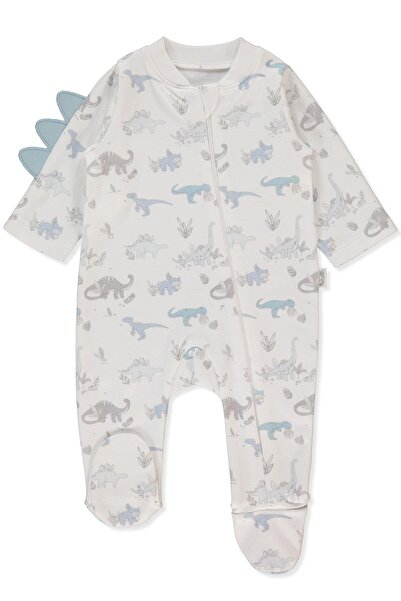 Bebetto Interlock Zippered Overalls with Boot Cuts (Me and Dudes) Ecru