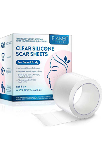 ELAIMEI Ρολό σιλικόνης για την απόκρυψη ουλών στο πρόσωπο ή το σώμα, επαναχρη...