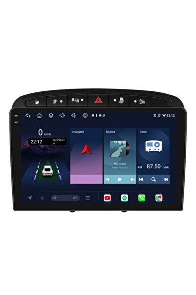 Piloton Navigație pentru PEUGEOT 308 (2007-2015) 9" 6GB RAM 128GB Octa-Core