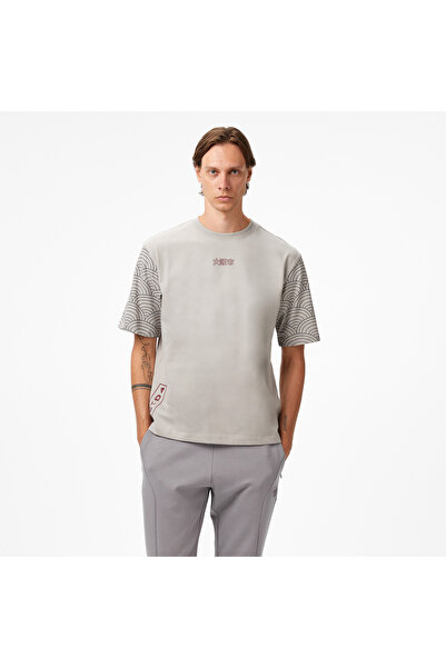 United 4 UNITED4 تي شيرت رمادي للرجال