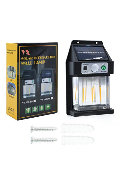 Twin Store Solar Powered Motion Sensor Wall Lamp