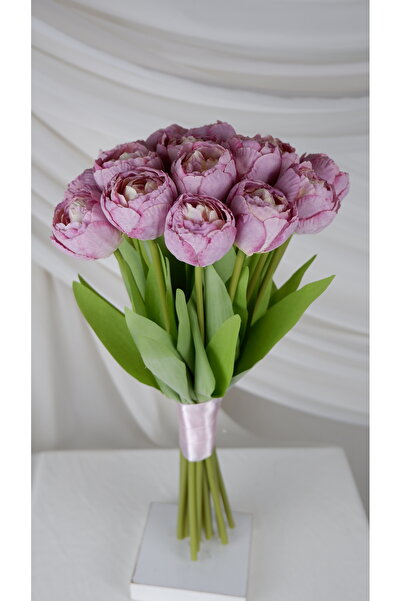Buketlife pembe lale gelinbuketi gelinçiçeği
