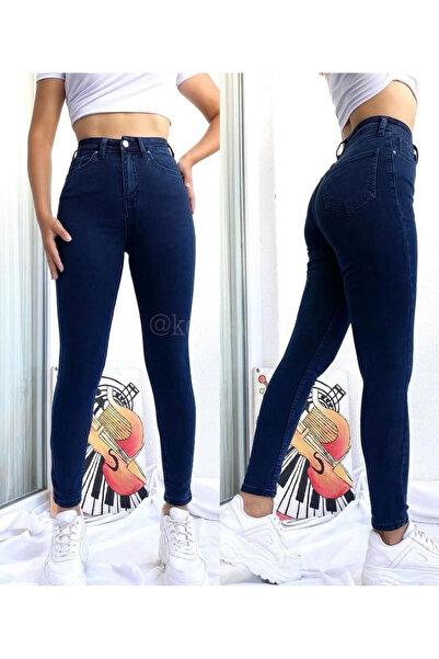 DENRA Blugi skinny bleumarin